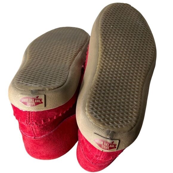 Vans Surf Sliders Mohikan Red Suede Leather Moccasins  Size 6 - Picture 9 of 10